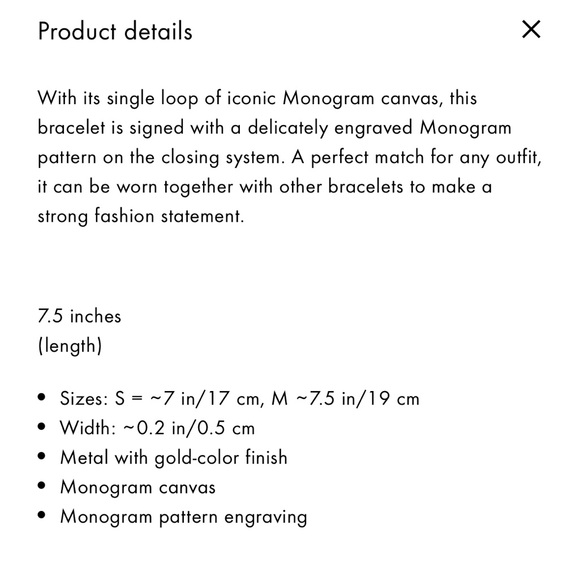 Louis Vuitton Continental bracelet - Picture 2 of 2